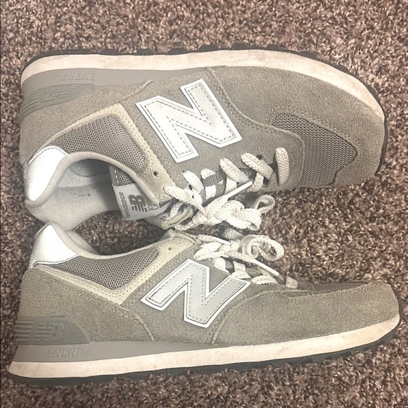 New Balance Shoes - New Balance Taupe and Cream Sneakers
